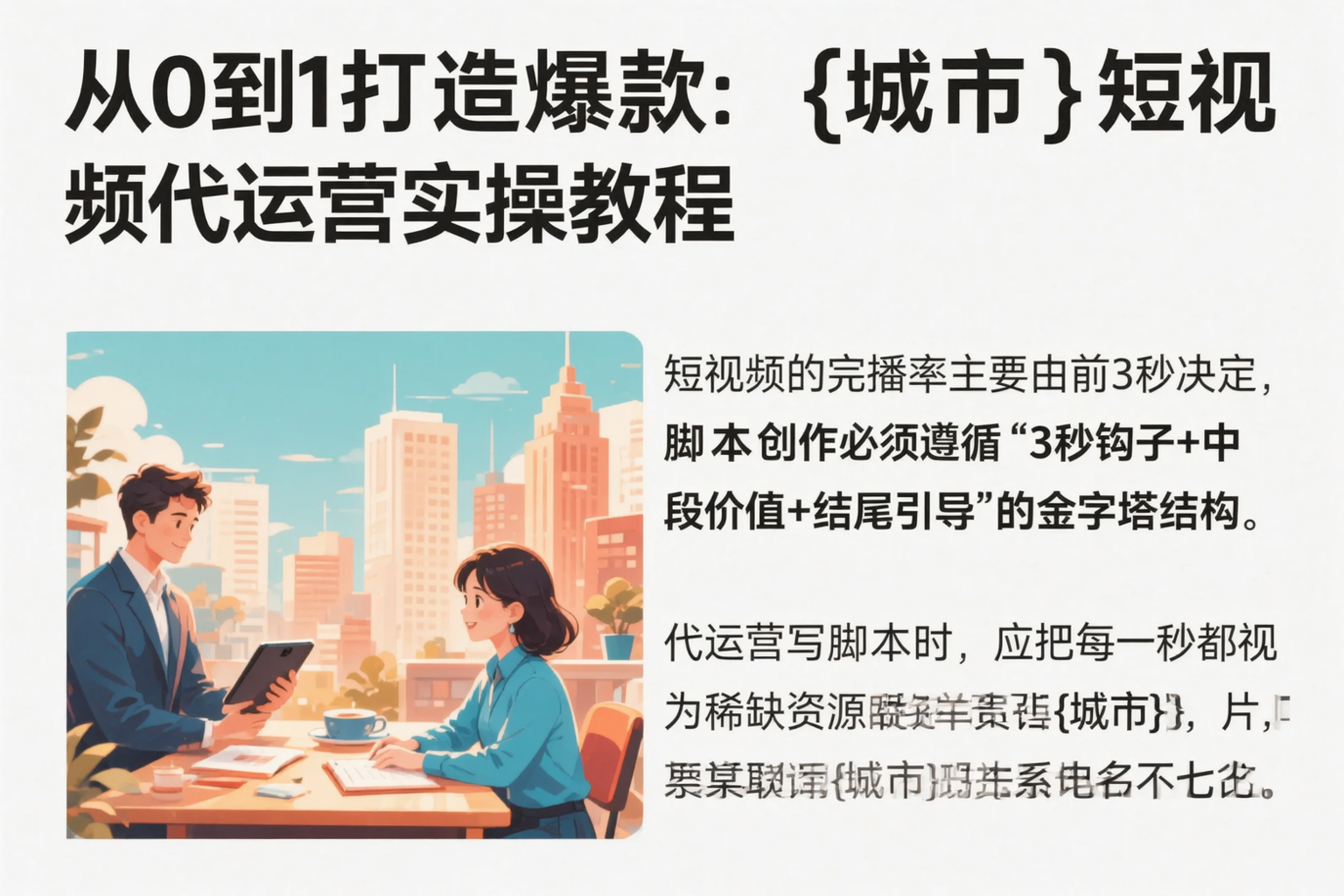 从0到1打造爆款：青岛短视频代运营实操教程