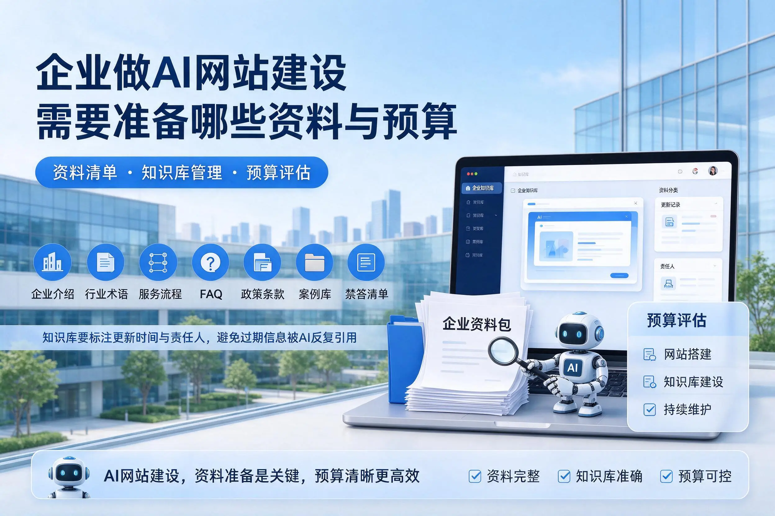 青岛企业做AI网站建设需要准备哪些资料与预算
