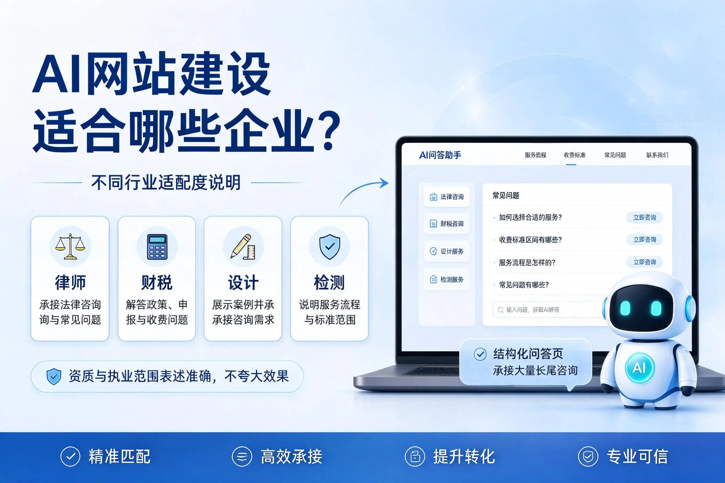 AI网站建设适合哪些企业?青岛不同行业适配度说明