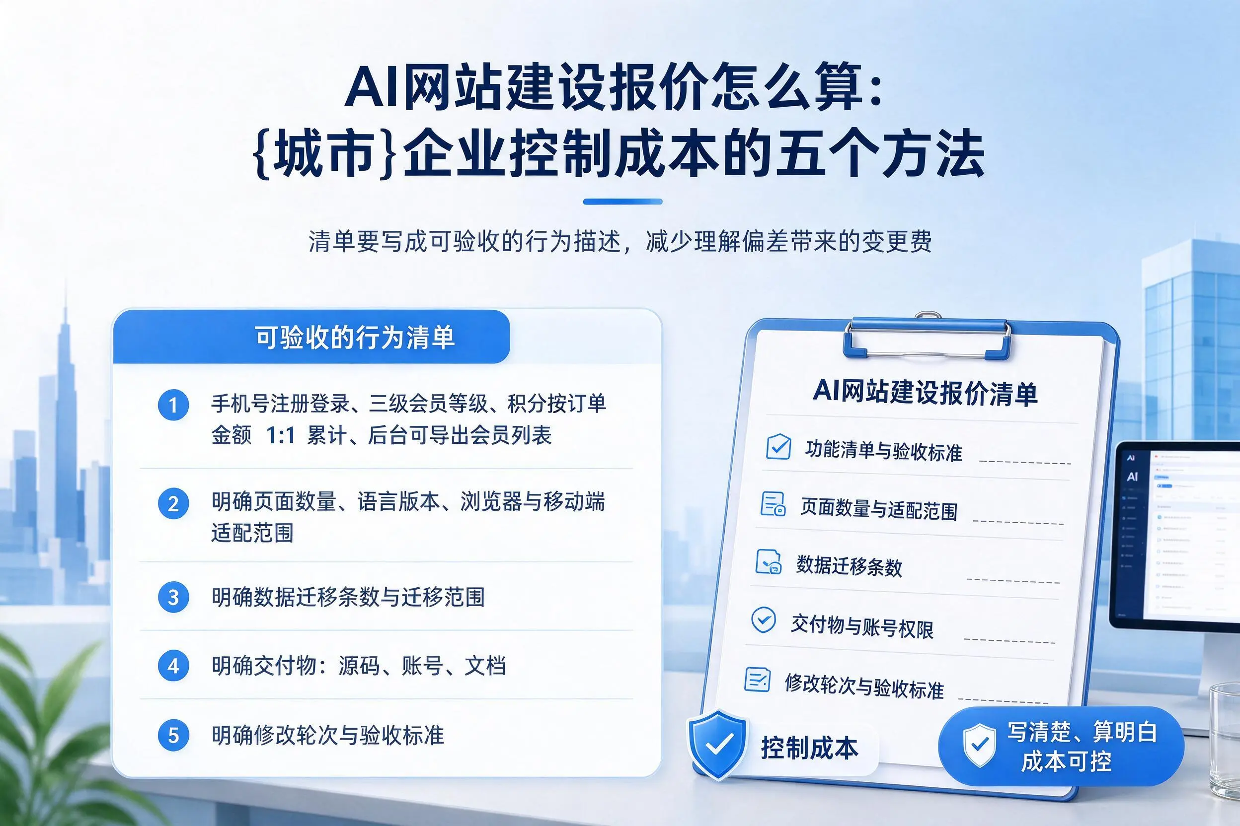AI网站建设报价怎么算:青岛企业控制成本的五个方法
